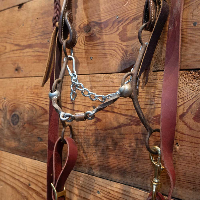 Flaharty Betty 3 Piece Dogbone w/ Copper Roller Bridle Rig Tack - Rigs Flaharty