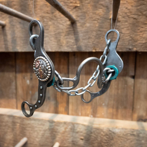Paul Petska Ported Chain Bit w/Cactus Concho Tack - Bits Paul Petska