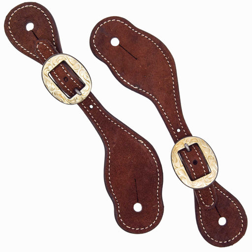 Professional's Choice Ladies Chocolate Roughout Spur Strap Tack - Spur Straps Professional's Choice
