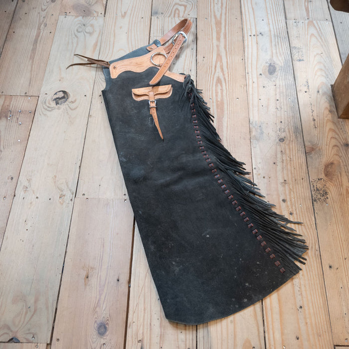 Black Stepthroughs with engraved yokes Tack - Chaps & Chinks MISC