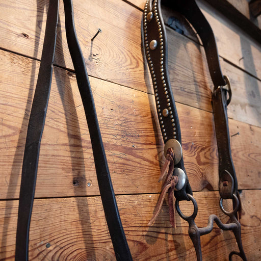 Vintage Western Style Silver Dots & Conchos Bridle Set Tack - Rigs MISC