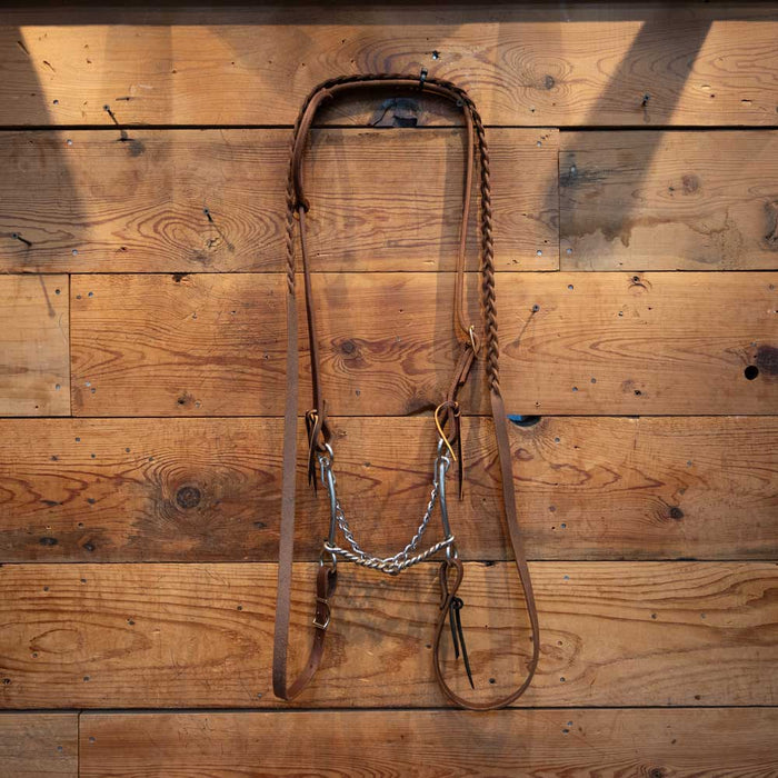 AHE Sliding Gag Twisted Wire Snaffle Bridle Rig