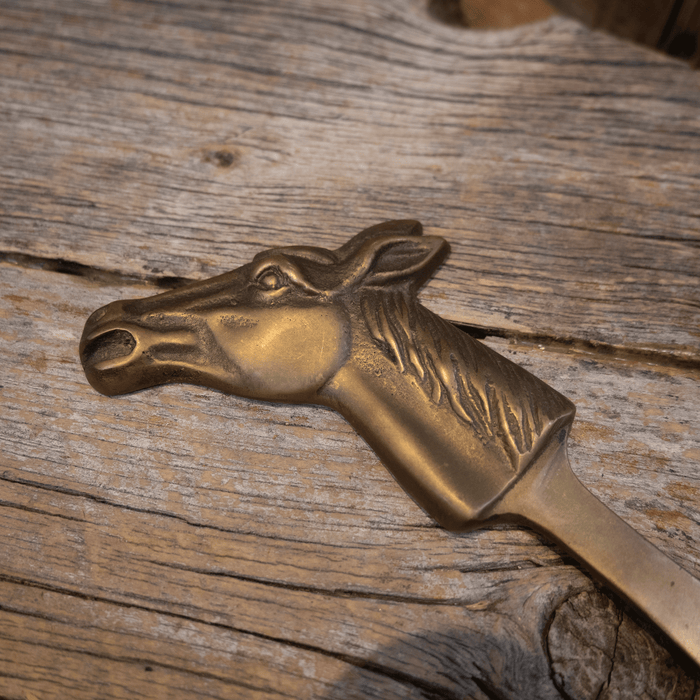 Early 50's 60's Solid Brass Horse Head Shoe Horn 1908