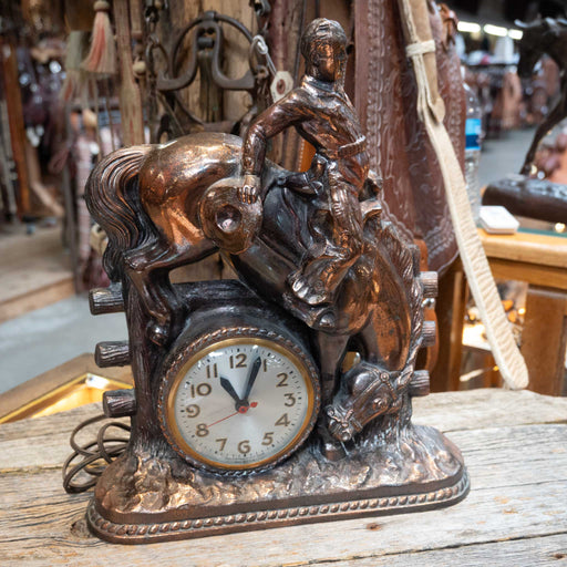 Antique Copper Cowboy Clock Collectibles Teskey's