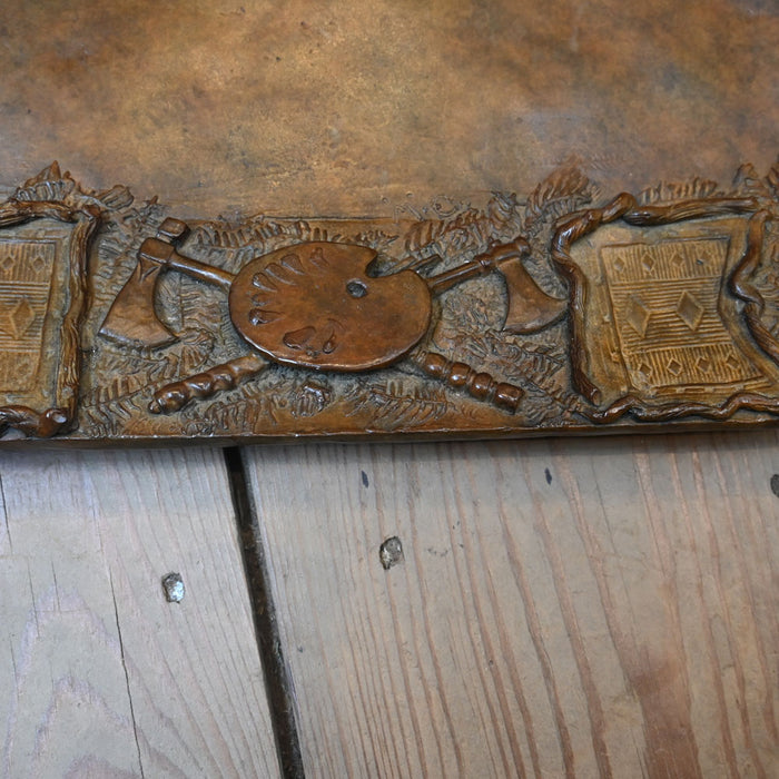 Bronze Buffalo Hunters Tray Collectibles Michael Coleman