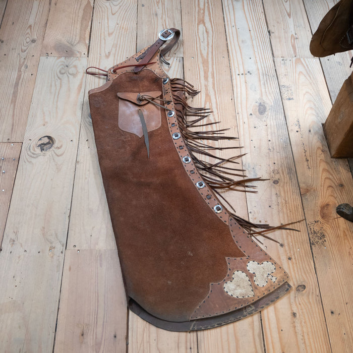 Ed Walker Leathersmiths Stepthrough Roughout Chaps Tack - Chaps & Chinks MISC