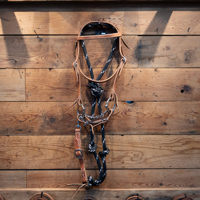 CHS Mitch D-Ring Draw Rig Tack - Training Cow Horse Supply