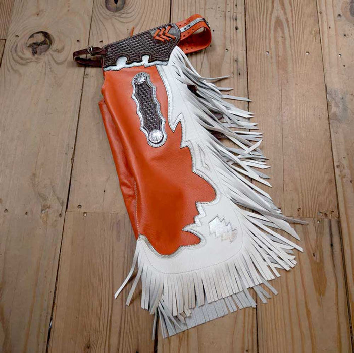 Beagley Child Orange Rodeo Chaps Tack - Chaps & Chinks Jerry Beagley