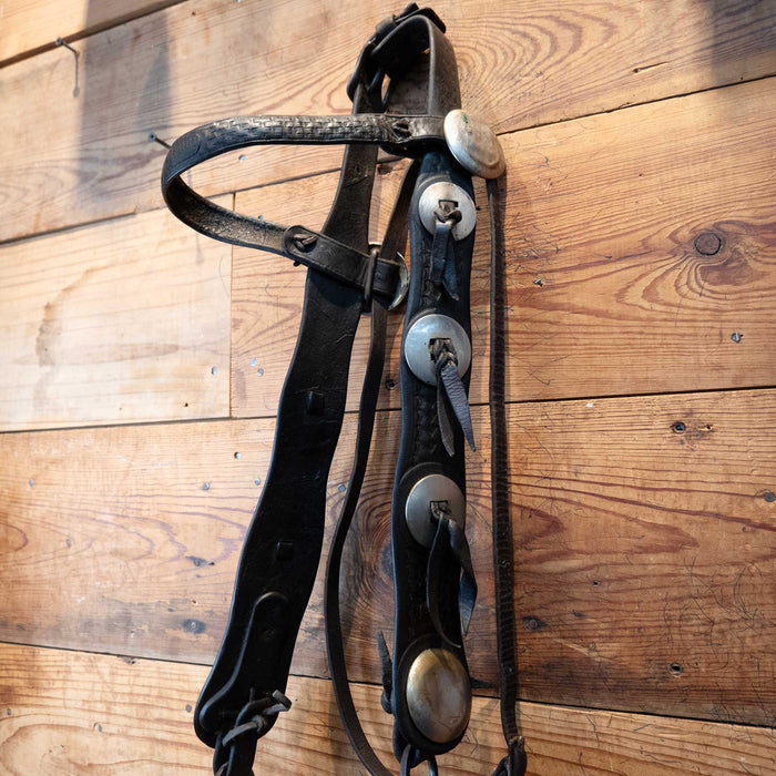 HP Shipley Kansas City Ol' West Silver Nickel Conchos Bridle Set Tack - Rigs HP Shiply Kansas City