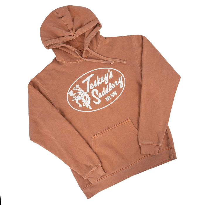 Teskey's Saddlery Retro Oval Hoodie -Adobe TESKEY'S GEAR - Sweatshirts Teskey's