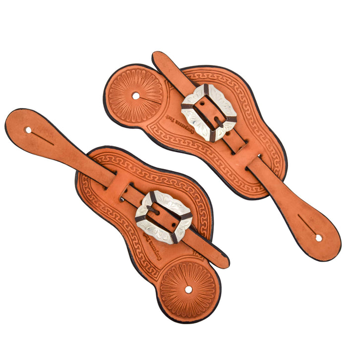 Cowperson Tack Running W Buckaroo Spur Straps w/Fancy Buckle Tack - Spur Straps Cowperson Tack