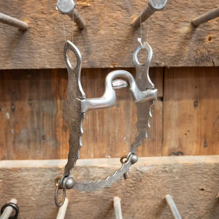 Vogt Silver Engraved Copper Port Bit w/Roller Tack - Bits Les Vogt