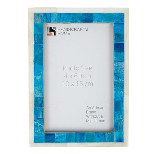 Mosaic Frame 4x6 - Turquoise/White HOME & GIFTS - Home Decor - Decorative Accents Handicrafts Home