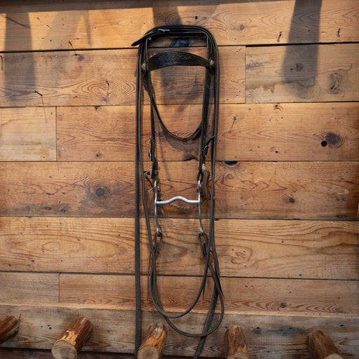 Vintage 1920s Tooled Headstall with Silver & Gold Conchos & a Candys Crockett Bit Collectibles Crockett