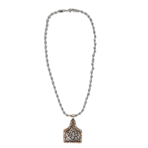 Silver Strike 24" Ear Tag Copper Buck Lace Necklace MEN - Accessories - Jewelry & Cuff Links M&F Western Products