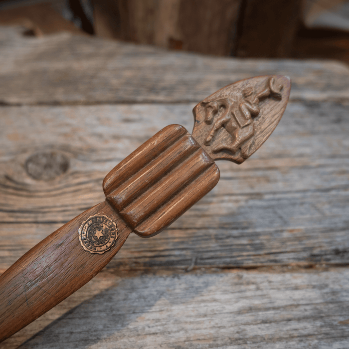 Solid Walnut Buck Cowboy State Seal of Texas Lettler Opener 1918