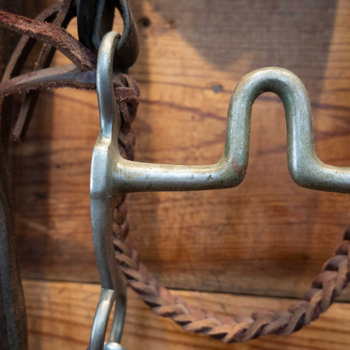 Vintage Tooled Silver Dotted Bridle Rig Collectibles MISC