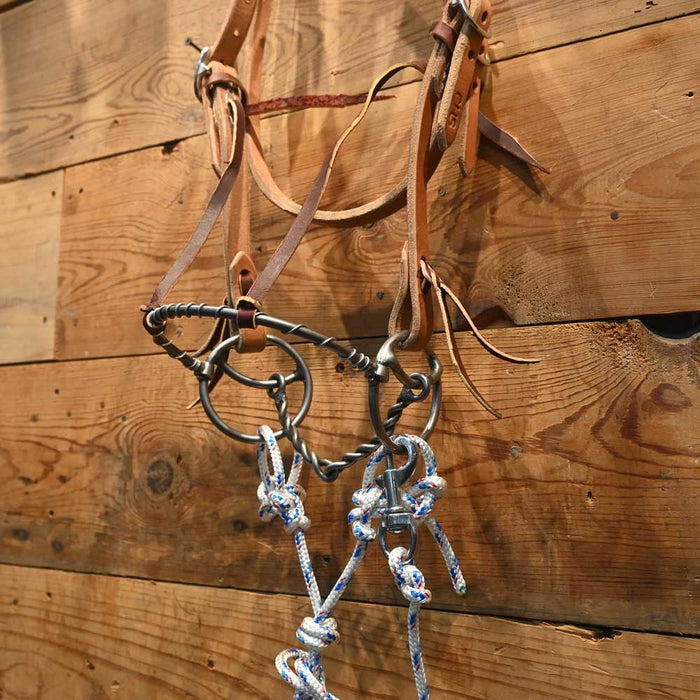 CHS The Brady Bridle Steel Nose Combo Tack - Training Cow Horse Supply