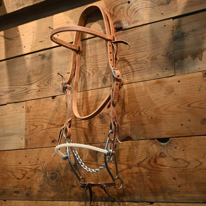 CHS Wild Child Side Pull Hackamore Tack - Training Cow Horse Supply