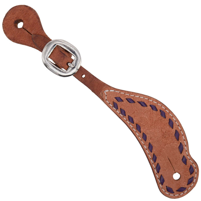 Teskey's Ladies Natural Roughout Spur Straps w/Buckstitch