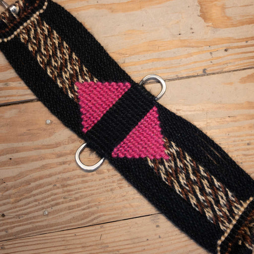 Ross Bullinger 26" Black & PinkMohair Cinch Tack - Cinches Ross Bullinger