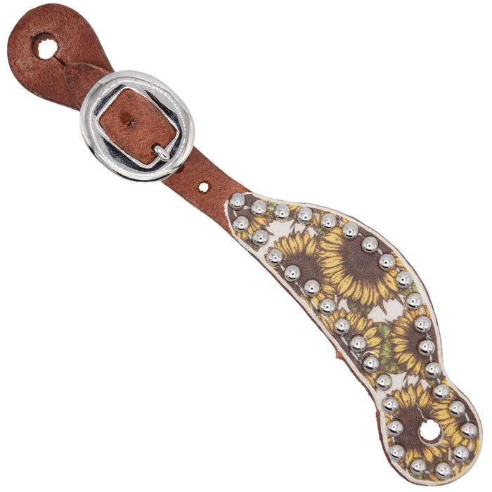 Teskey's Youth Sunflower Spur Straps w/Dots