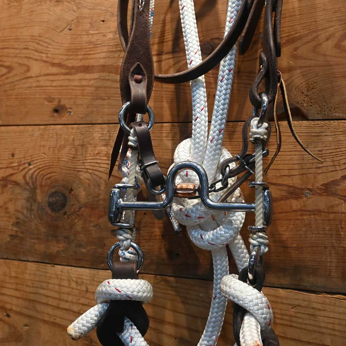 CHS Port Bridle Rig w/Martingale Tack - Training Cow Horse Supply