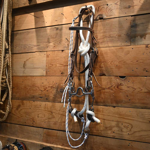 CHS Solid Port Gag w/Martingale Tack - Training Cow Horse Supply