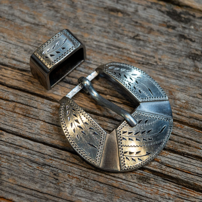 Wayne Dollar Silver Mounted Belt Buckle