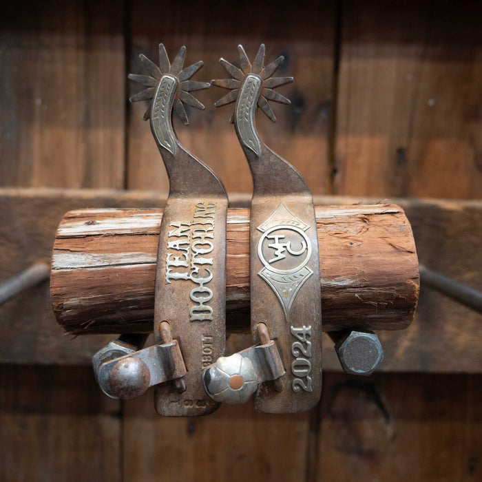 Abbott Silver Mounted Trophy Spurs Tack - Spurs Larry Abbott