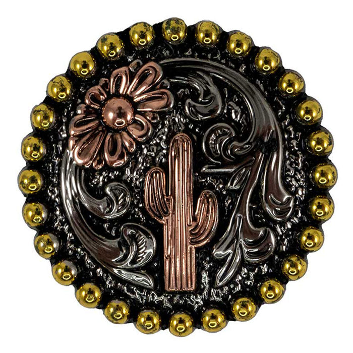 Copper Cactus and Flower Concho Tack - Conchos & Hardware MISC