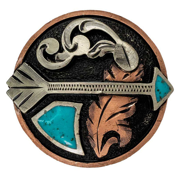 Round Albuquerque Arrow Concho Tack - Conchos & Hardware MISC