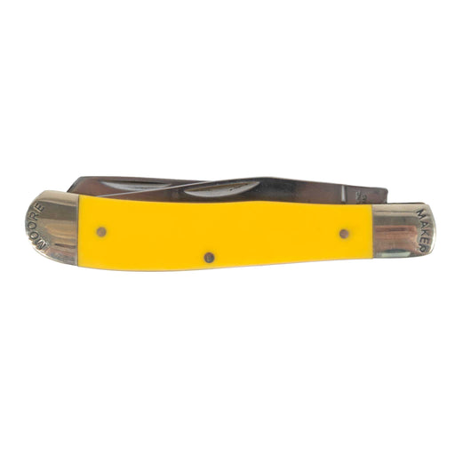 Moore Maker Delrin Engraved Bolster Trapper - 4-1/8" Knives Moore Maker