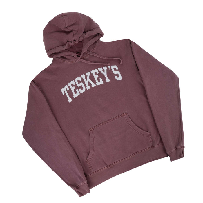 Teskey's Varsity Felt Hoodie - Maroon TESKEY'S GEAR - Sweatshirts Teskey's