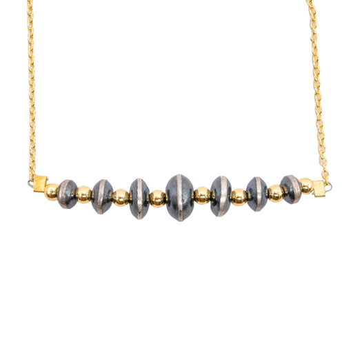 Sterling and Gold Plated Graduated Bead Necklace WOMEN - Accessories - Jewelry - Necklaces Indian Touch of Gallup