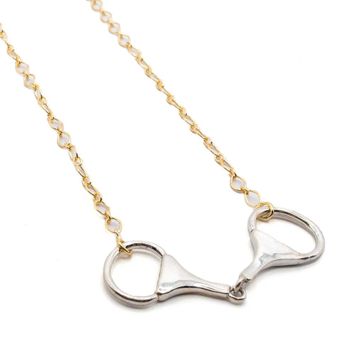 Gold Plated Necklace With Sterling Silver Snaffle Bit WOMEN - Accessories - Jewelry - Necklaces Indian Touch of Gallup