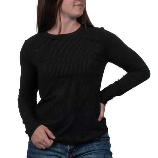 Dylan Silky Rib Modern Tee - Black WOMEN - Clothing - Tops - Short Sleeved Dylan