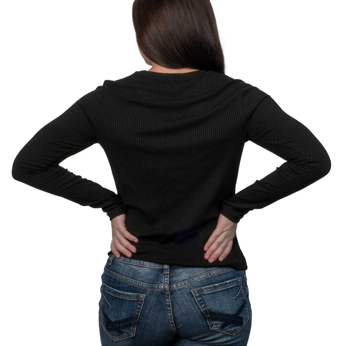 Dylan Silky Rib Modern Tee - Black WOMEN - Clothing - Tops - Short Sleeved Dylan