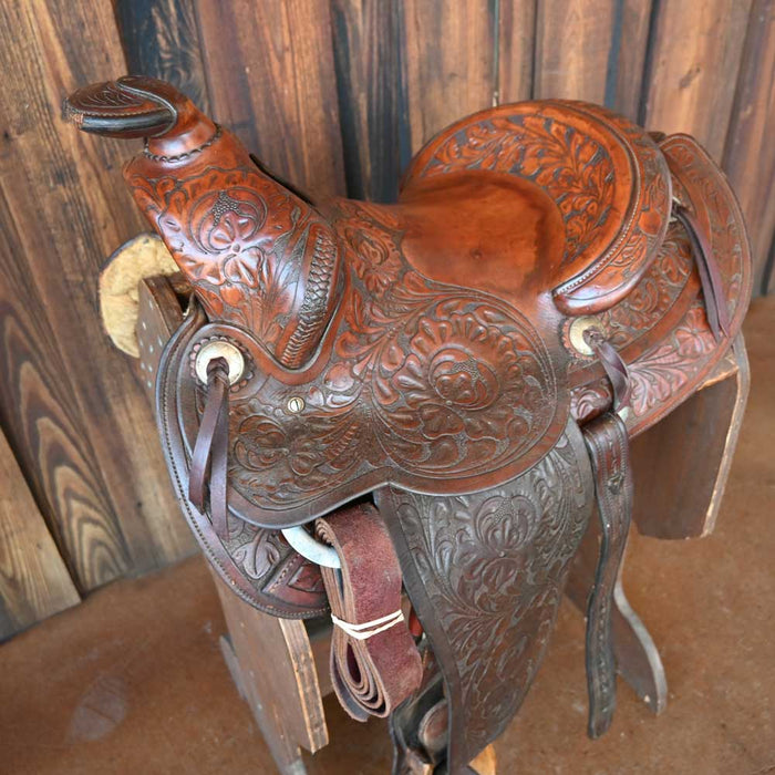 Eddleman Bros. 1950's Tooled Saddle Collectibles Eddleman Brothers Saddle Co.