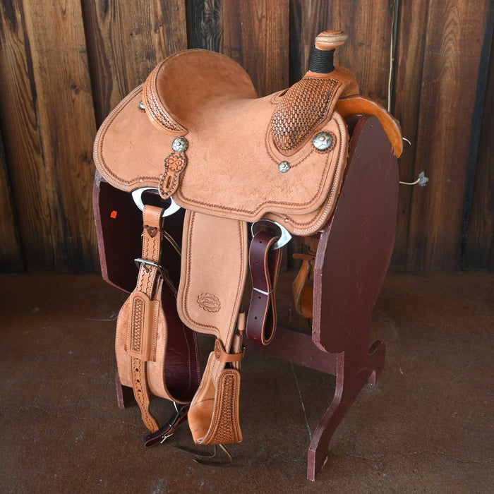 12.5" PATRICK SMITH TEAM ROPING SADDLE Saddles - New Teskey's Saddlery