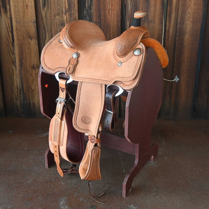 13.5" PATRICK SMITH TEAM ROPING SADDLE Saddles - New Teskey's Saddlery