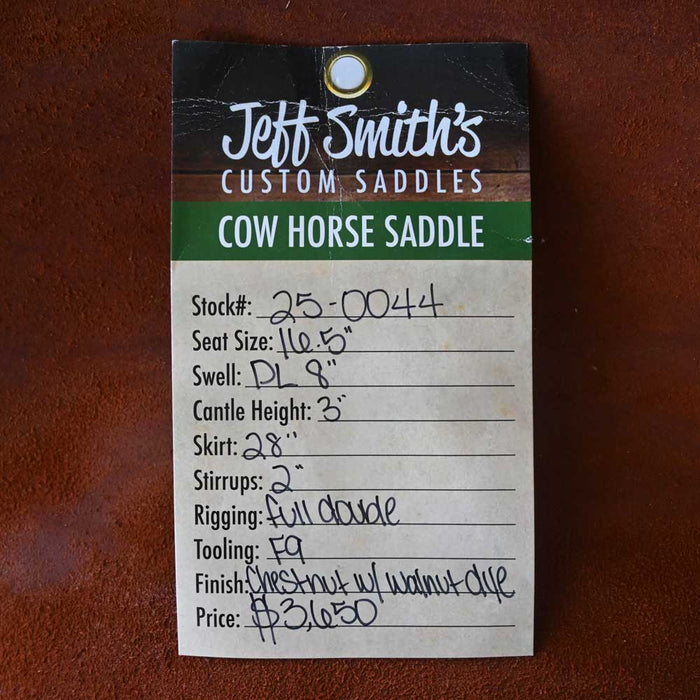 16.5" JEFF SMITH COW HORSE SADDLE Saddles - New Jeff Smith