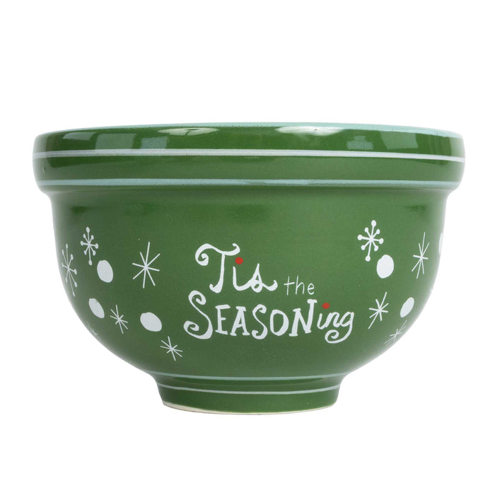 Stoneware Bowl - Snowflakes HOME & GIFTS - Home Decor - Seasonal Decor Creative Co-Op