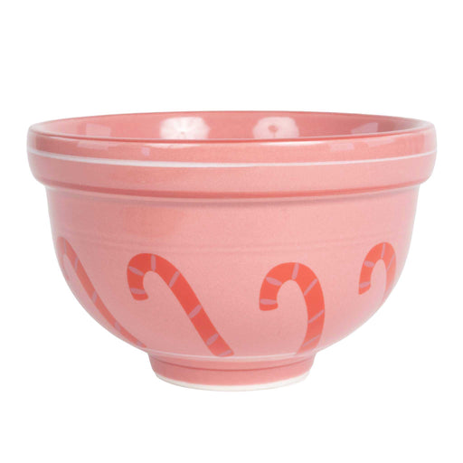 Stoneware Bowl - Candy Canes HOME & GIFTS - Home Decor - Seasonal Decor Creative Co-Op