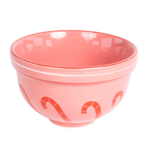 Stoneware Bowl - Candy Canes HOME & GIFTS - Home Decor - Seasonal Decor Creative Co-Op