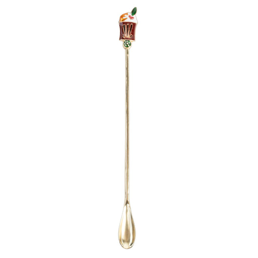 Cocktail Spoon w/Enameled Handle - Hot Chocolate HOME & GIFTS - Home Decor - Seasonal Decor Creative Co-Op