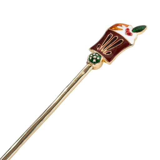 Cocktail Spoon w/Enameled Handle - Hot Chocolate HOME & GIFTS - Home Decor - Seasonal Decor Creative Co-Op