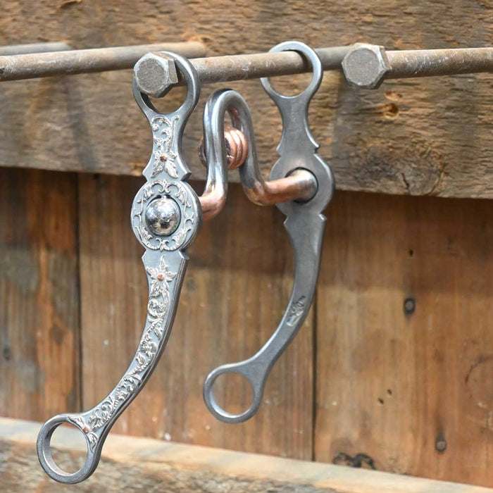 Josh Ownbey Cowboy Line High Port with Copper Rings Bit - JO055 Tack - Bits Josh Ownbey Cowboy Line