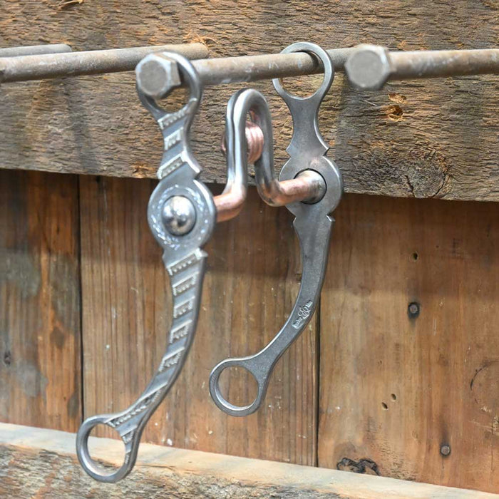 Josh Ownbey Cowboy Line High Port with Copper Rings Bit - JO058 Tack - Bits Josh Ownbey