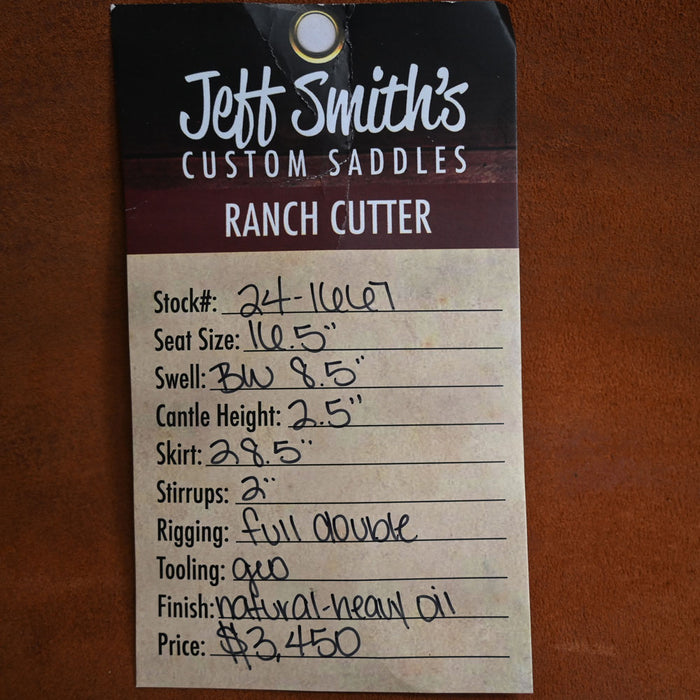 16.5" JEFF SMITH BUSTER WELCH RANCH CUTTER SADDLE Saddles - New Jeff Smith